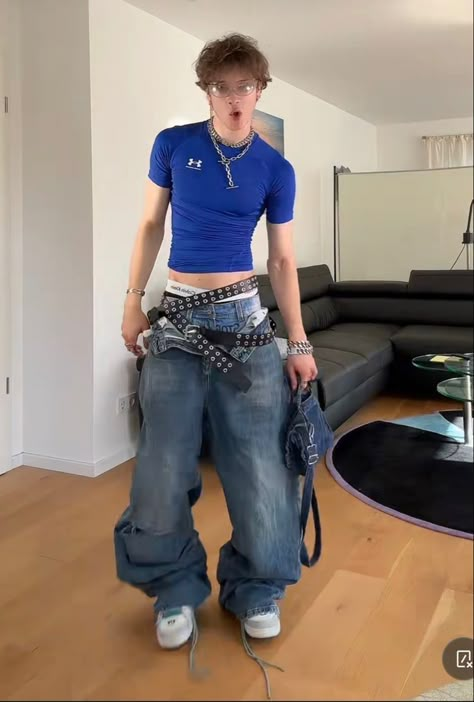 Y2kmens Fashion, Mcbling Fashion Men, Bimbocore Outfits Male, Lucki Concert Fit, Manwhore Outfits, Y2k Guy Outfits, Y2k Boy Aesthetic, 2000s Male Fashion, Y2k Fashion Male