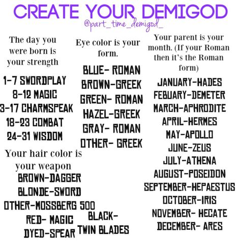 Demigod Oc Challenge, Percy Jackson Oc Challenge, Create Your Demigod Oc, Create Your Demigod, Greek Dagger, Child Of Hecate, Demigod Oc, Greek Aphrodite, Daughter Of Hecate