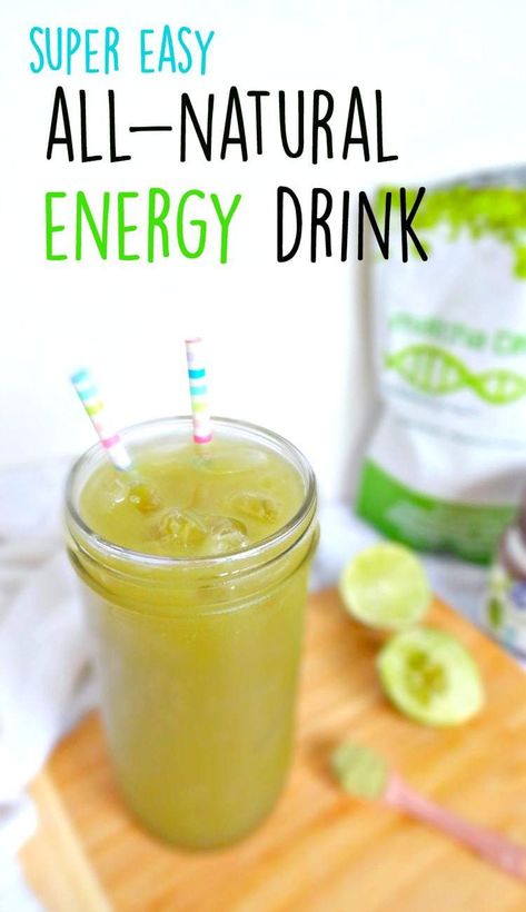 Homemade Energy Drink, Energy Drink Recipe, Natural Energy Drinks, Healthy Energy Drinks, Energy Smoothies, Morning Drinks, Energy Boosters, Sugary Drinks, Healthy Energy