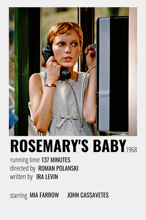 Rosemarys Baby Poster, Rosemary's Baby, Baby Movie, Great Movies To Watch, Film Poster Design, Movie Poster Wall, Thriller Movies, Movies And Series, Movie Posters Minimalist