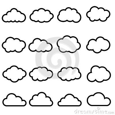 Cloud Drawing Simple, Blue Ink Tattoos, Cloud Outline, 7 Tattoo, Clay Patterns, Tattoo Filler, Small Clouds, Cloud Tattoo, Cloud Drawing