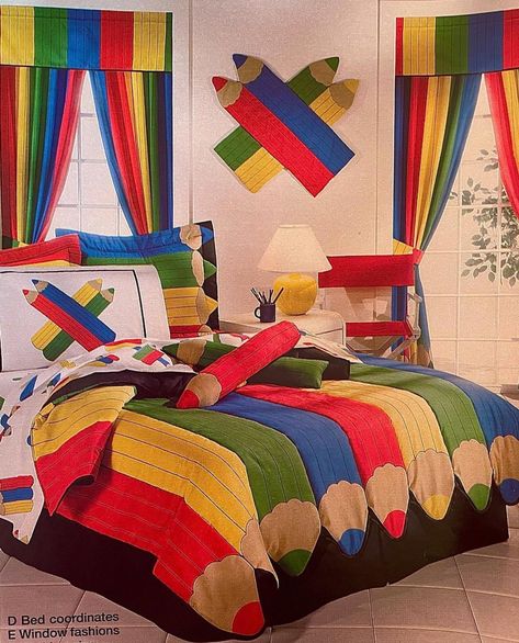 Retro 80s Bedroom, Kidcore Room, Bedroom 80s, 80s Bedroom Decor, 80s Bedroom, Bedroom Retro, 80s Decor, Comfortable Bedroom, Cute Room Decor