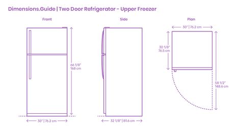 Kitchen Appliances Dimensions, Refrigerator Measurements, Refrigerator Drawing, Refrigerator Size, Fridge Dimensions, Refrigerator Dimensions, Interior Design Sketchbook, Refrigerator Sizes, Drawing Room Design