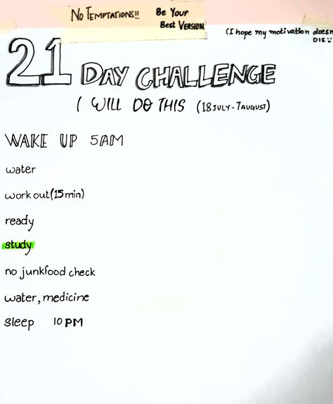 21 day challenge journal 21 Day Challenge, Water Exercises, Day Challenge, 21 Days, Wake Up, Medicine, Quick Saves