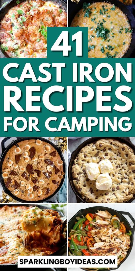 Explore the world of cast iron recipes with our list of easy cast iron skillet meals. Whether you're craving comforting cast iron dessert recipes or looking for healthy cast iron meals, we've them all. Perfect for family-friendly meals, our camping recipes include skillet pizza, cast iron apple crisp, berry cobblers, smores dip, and a variety of dinner ideas like cast iron skillet chicken, seafood, and vegetarian meals. Discover the joy of cast iron bread baking, in one place! Easy Cast Iron Recipes, Cast Iron Recipes Dinner, Iron Skillet Chicken, Cast Iron Skillet Recipes Dinner, Cast Iron Bread, Cast Iron Skillet Cooking, Skillet Dinner Recipes, Iron Recipes, Iron Skillet Recipes