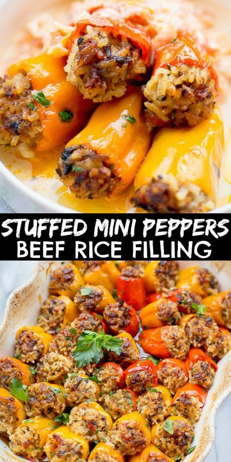 Meals With Sweet Peppers, Sweet Peppers Recipes Dinners, Recipes Using Mini Sweet Peppers, Grilled Stuffed Banana Peppers Recipe, Stuffed Bell Peppers With Feta Cheese, How To Cook Mini Sweet Peppers, Sweet Mini Peppers Recipes, Recipe With Mini Sweet Peppers, Sweet Pepper Dinner Recipes