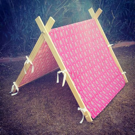 Barbie Tent, Diy Kids Tent, Childrens Tent, Childrens Christmas Gifts, A Frame Tent, Kids Tent, Diy Tent, American Girl Patterns, American Girl Crafts