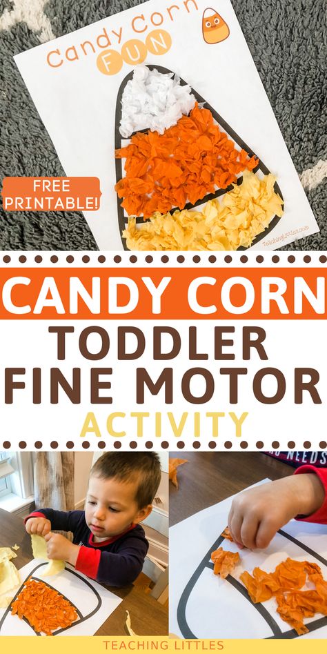 Halloween Games For Toddlers, October Lesson Plans, Toddler Fine Motor, Halloween Lesson Plans, Toddler Fine Motor Activities, Fall Activities For Toddlers, Fall Lesson Plans, Candy Paper, Halloween Lesson