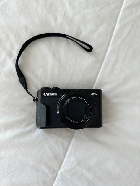 digital camera, canon, black camera, canon g7x mark II Powershot G7 X Mark Ii, Canon G7x Mark Ii, Wish Board, Cute Camera, Produk Apple, Camera Digital, Canon Powershot, Canon Camera, Photography Camera