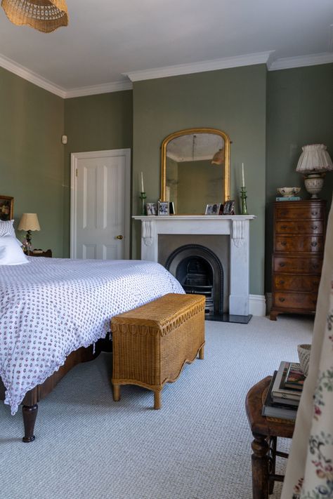 Front Roe, Alternative Flooring, Cosy Bed, Victorian Bedroom, London Living, Louise Roe, Edwardian House, How To Make Curtains, Spare Bedroom