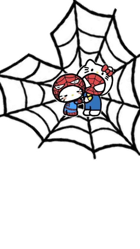 Spider-Man x Hello Kitty Hello Kitty And Spiderman, Spiderman, Hello Kitty, Kitty, Collage, Pins, Quick Saves