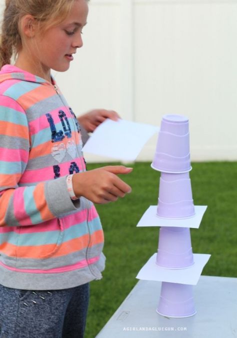 paper cup games Games Outdoor, Reunion Games, Cup Games, Youth Games, Minute To Win It Games, Family Party Games, Group Games, Kids Party Games, Kids Discover