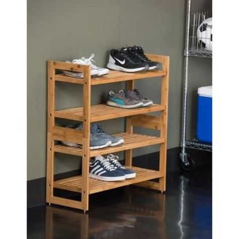 Wooden rack ideas to be applied into any home styles for a warmer room impression 30 Shoe Organization Small Space, Diy Shoe Rack Ideas, Pallet Shoe Rack, Wooden Shoe Rack, Shoe Stand, Closet Shoe, Bamboo Shoe Rack, Diy Shoe Rack, Wooden Shoe Racks