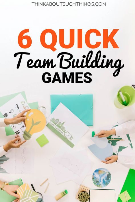 Quick Team Building games and exercises for your next event or meeting. Build a stronger team! #teambuilding #icebreaker #games Easy Team Building Activities, Quick Team Building Games, Quick Team Building Activities, Team Bonding Games, Work Team Building Activities, Office Team Building, Team Bonding Activities, Teamwork Games, Work Team Building