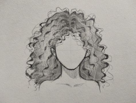 How to Draw Curly Hair Hair Drawing Beginner, How To Draw 3b Hair, How To Draw Curly Hair Step By Step, Curly Hair Girl Sketch, How To Draw Coily Hair, Drawing Curly Hair Tutorial, Girl With Curly Hair Drawing, Curly Hair Drawing Tutorial, Curly Hair Girl Drawing