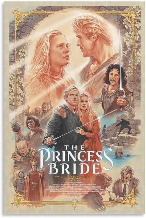 Amazon.com: The Princess Bride Movie Poster Canvas Art Poster and Wall Art Picture Print Modern Family Bedroom Decor Posters 12x18inch(30x45cm): Posters & Prints Princess Bride Movie Poster, Princess Bride Movie, The Princess Bride, Movies Posters, Screen Print Poster, Tattoo Cover, Princess Bride, Design Tattoo, Film Posters