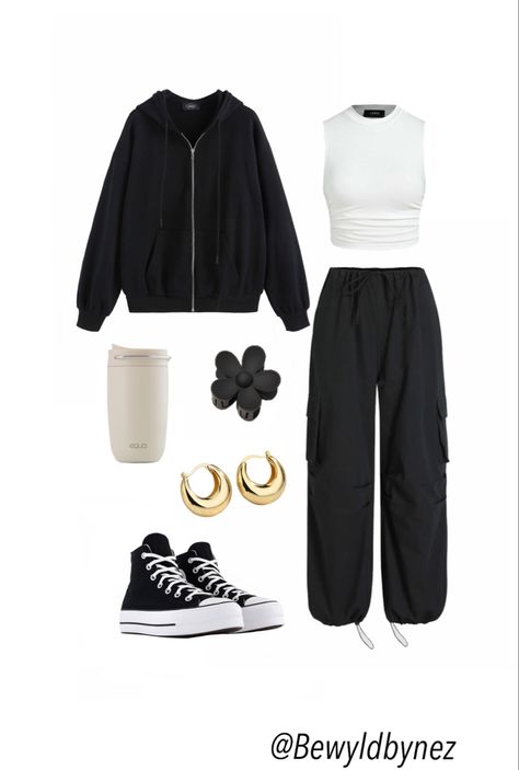 Comfy Gym Fits, Comfy Simple Outfits, Preppy Tomboy Outfits, Comfy Black Outfits, Dance Contemporary, Casual Comfy Outfit, Dance Style Outfits, Class Outfits, Class Outfit