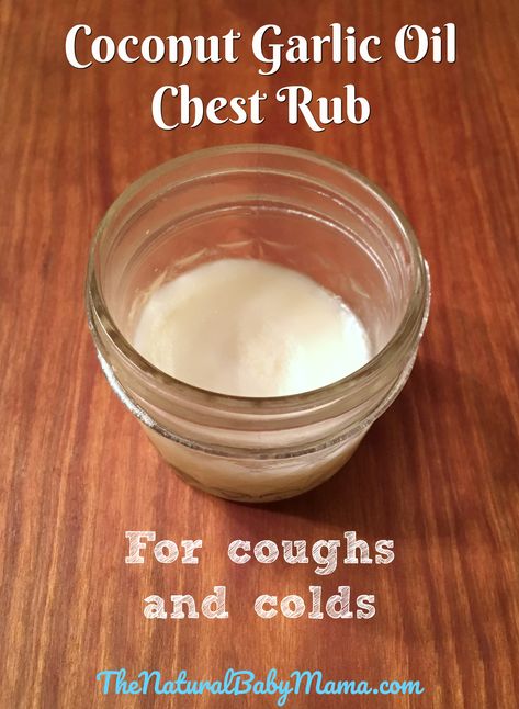 Coconut garlic chest rub helps reduce congestion when sick. Apply to back, chest and feet.The garlic helps boost immune system and break up mucus. Chest Congestion Relief, Remedies For Chest Congestion, Chest Congestion Remedies, Chest Cold, Liquid Coconut Oil, Natural Immune Boosters, Chest Rub, Congestion Relief, Chest Congestion