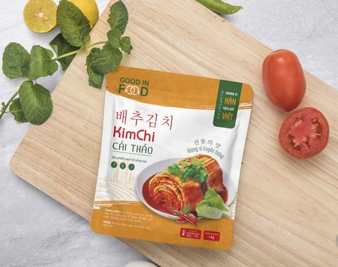 Kimchi Packaging, Kim Chi, Package Design, Kimchi, Product Design, Packaging Design, Adobe Illustrator, Illustrator, Bread