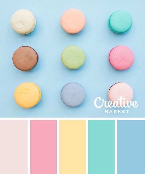 On the Creative Market Blog - 15 Fresh Color Palettes for Spring Visuell Identitet, Colorful Kids Room, Palette Design, Fresh Color Palette, Color Schemes Colour Palettes, Fresh Color, Pastel Colour Palette, Color Palate, Design Seeds