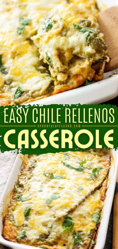 Green Chili Relleno Casserole, Easy Chili Relleno Recipe, Stuffed Chili Relleno Recipe, Easy Chile, Rellenos Recipe, Chile Relleno Casserole, Relleno Casserole, Green Chile Recipes, Chili Relleno