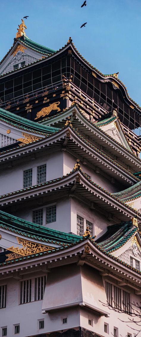 Osaka Wallpaper, Japanese Buildings, Osaka Castle, Go To Japan, Castle Wall, Japanese Landscape, Japan Photo, Osaka Japan, Photography Wallpaper