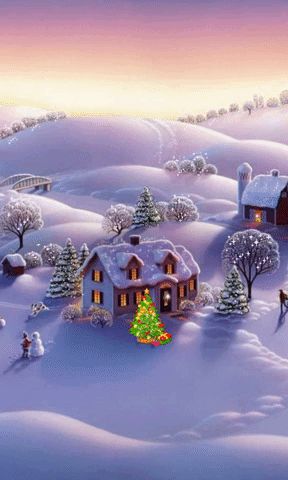 Images Noêl Vintages, Wallpaper Natal, Merry Christmas Gif, Christmas Scenery, Christmas 3d, Illustration Noel, Animated Christmas, Navidad Christmas, Winter Scenery