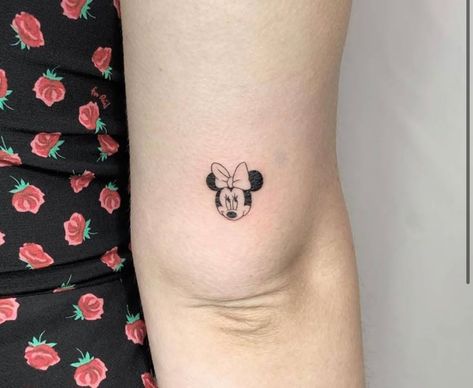 Mickey Mouse Ears Tattoo, Disney Characters Cartoon, Minnie Mouse Tattoo, Minnie Tattoo, Disney Tattoos Small, Mickey Tattoo, Tattoos 2023, Gear Tattoo, Characters Disney