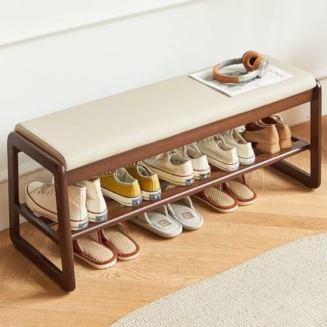 Entry Shoe Bench, Modern Shoe Bench, Small Storage Bench, Modern Shelf Design, Entrance Bench, Storage Entryway, Shoe Organizer Entryway, Muddy Boots, Cushion Ottoman