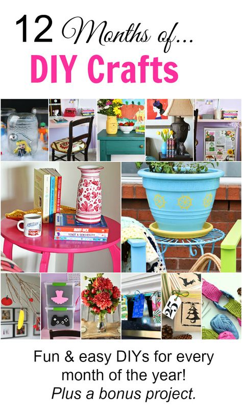 12 months of easy and fun diy craft project ideas Foyer Makeover, Fun And Easy Diys, Craft Project Ideas, 12 Month Photos, Fun Diy Craft Projects, A Year In Review, Year In Review, Craft Night, Canadian Tire