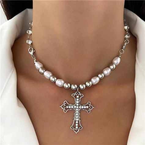 Silver cross necklace