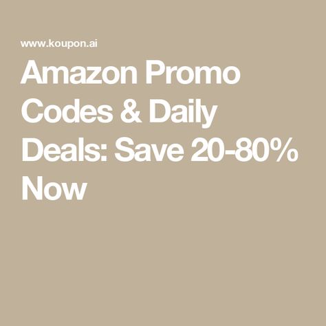 Amazon Promo Codes & Daily Deals: Save 20-80% Now Helpful Advice, Amazon Discounts, Amazon Promo Codes, Referral Program, Beauty Must Haves, Best Amazon, Smart Technologies, Favorite Products, Daily Deals