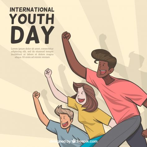 People Hugging, World Youth Day, International Youth Day, Friends Hugging, Church Media Design, Tree Logo Design, Youth Empowerment, Students Day, Poster Diy