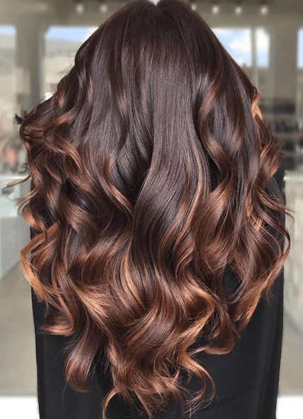 Medium Length Brown Hair, Brown Hair Color Shades, Beautiful Brown Hair, Balayage Ideas, Cinnamon Hair, Fall Winter Hair Color, Brunette Balayage, Dark Hair With Highlights, Caramel Highlights