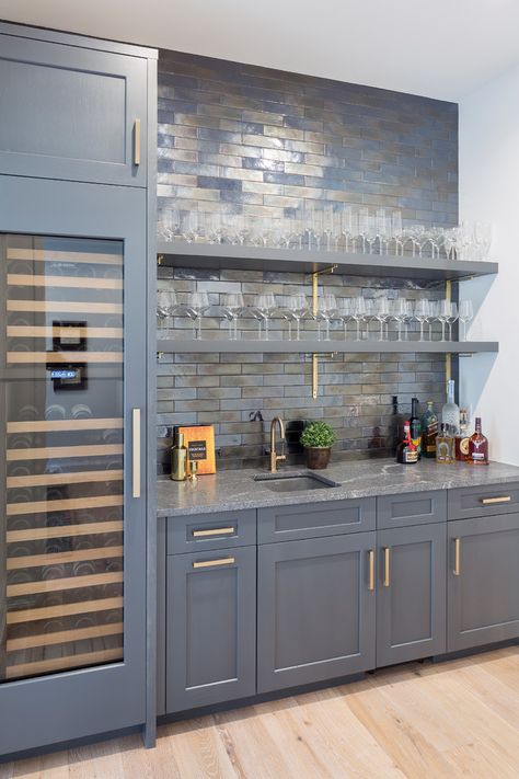 Basement Bar Makeover, Small Wet Bar Ideas, Small Wet Bar, Wet Bar Ideas, Bar Makeover, Bar Pictures, Dining Room Built Ins, Small Bars For Home, Washington Houses