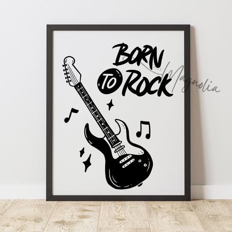 Rock And Roll Nursery, Punk Nursery, Punk Rock Baby Shower, Music Themed Nursery, Rock Baby Showers, Rock N Roll Baby, Punk Rock Baby, Born To Rock, Rock And Roll Birthday