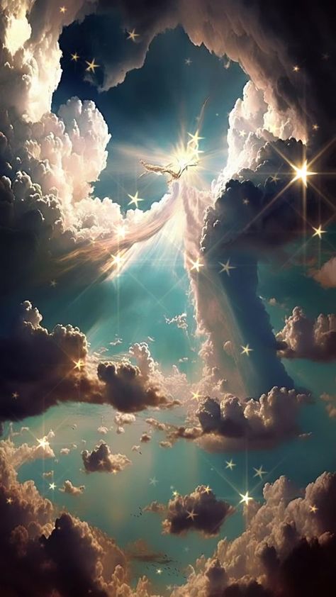 Angelic Background, Heaven Core, Heaven Background, Heaven Images, Seni Arab, Jesus Christ Painting, Heaven Art, Jesus Wallpaper, Biblical Art