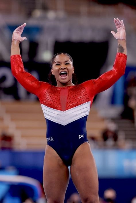 Jordan Chiles Gymnastics, Female Olympians, Usa Gymnastics Team, Simon Biles, Black Gymnast, Olympics Gymnastics, Tokyo Summer, Team Usa Gymnastics, Katelyn Ohashi