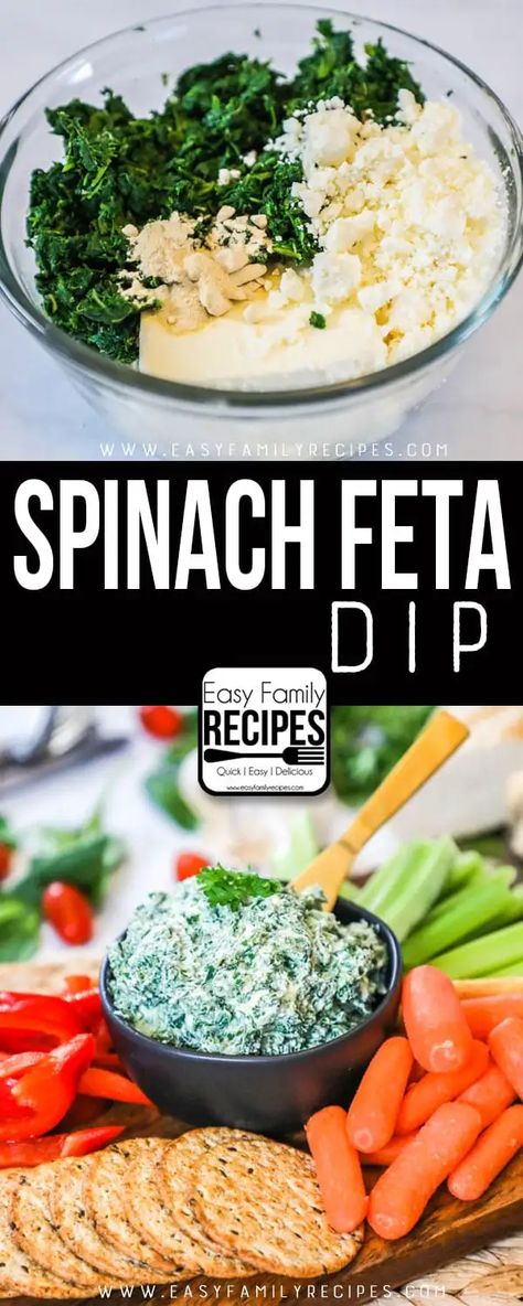 Spinach Dip Cold, Feta Cheese Dip, Cold Dip Recipes, Recipes Spinach, Dip Easy, Spinach Dip Recipe, Easy Family Recipes, Spinach Feta, Feta Dip