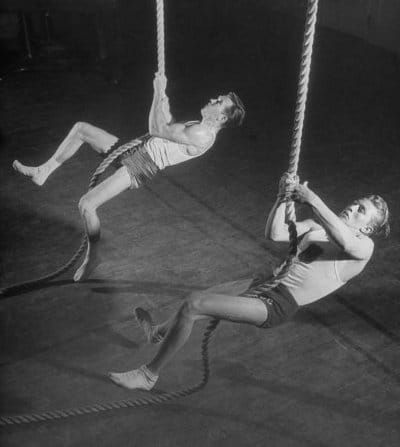 Introduction to Rope — Construction, Materials, Etc. | Art of Manliness Barbell Lifts, Gym Rope, Rope Exercises, Rope Training, Battle Ropes, Art Of Manliness, Gym Classes, Climbing Rope, Young Athletes