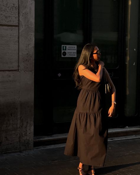 A little black dress moment 🖤✨ #summerdress #lbd #summeroutfit #rome Black Dress Inspo , Summer Dress , Outfit Ideas , Vacation Outfits , Long Black Dress , Rome Outfit , European Summer Outfits Summer Dress Outfit Ideas, Linen Black Dress, Outfit Ideas Vacation, Rome Outfits, Black Dress Outfit, European Summer Outfits, Black Linen Dress, Black Dress Outfits, Dress Inspo