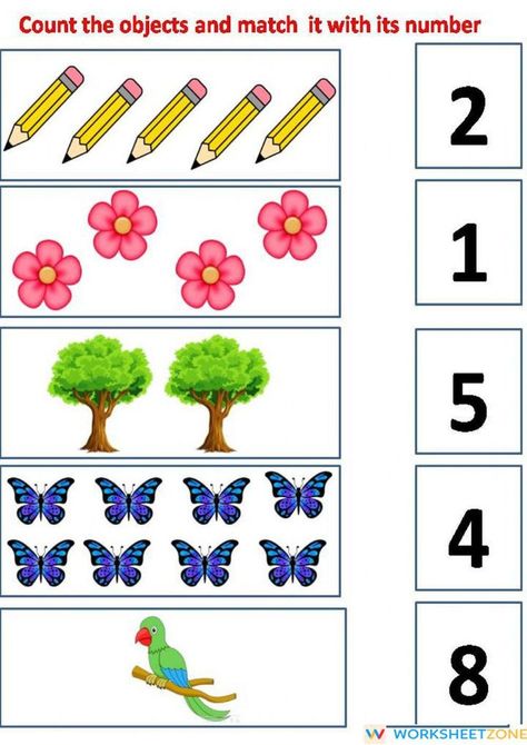 Math Counting Worksheets, Worksheet Number, Counting Worksheet, Counting Activities Preschool, Preschool Activities Printable, Preschool Counting, Counting Worksheets, Kindergarden Activities, Preschool Math Worksheets