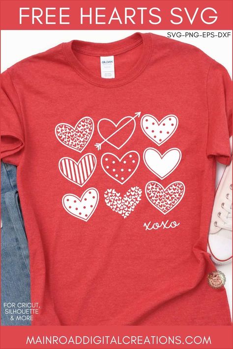 free hearts SVG, hearts SVG free for Cricut, Valentine's Day SVG Free, DIY Valentine Crafts, Valentine shirt ideas, heart SVG, vinyl projects, DIY Valentine, Cricut, Cricut Valentine's Day crafts, Silhouette machine files, free SVG cut files Valentine T Shirts, Heart Shirt, Valentines Svg, Valentine Day Crafts, Valentines Day Hearts, Valentines Day Shirts, Valentines Shirt, Love Shirt, Funny Valentine