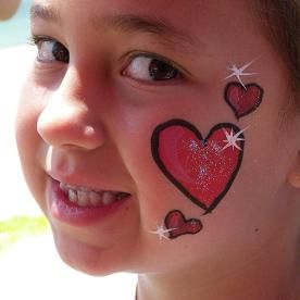 face paint heart - Bing Images Face Painting Images, Easy Face Painting Designs, Bodysuit Tattoos, Cheek Art, Girl Face Painting, Face Painting Easy, Face Paint Makeup, Kids Face Paint, Bumbo