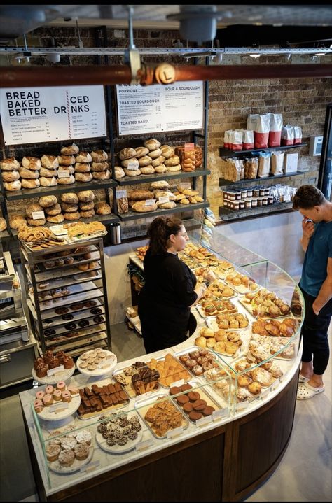 Baking Shop Design, Bakery Aesthetic Interior Cozy, Commercial Bakery Kitchen Layout, Bakeshop Aesthetic, Bakery Cafe Aesthetic, Modern Bakery Interior Design, Bakery Exterior Design, Bakery Decorations Interior, Bakery Interior Design Modern