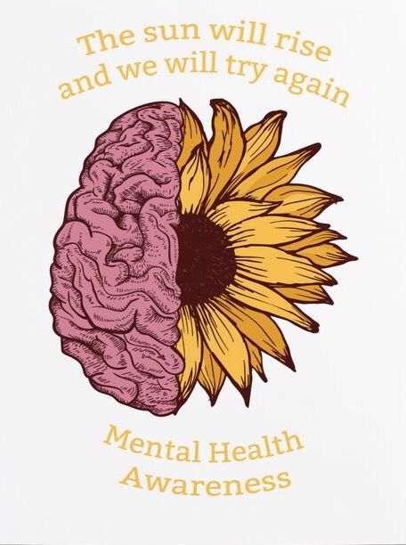 VSCO - alexisstone1 Health Awareness Poster, The Sun Will Rise, Mental Health Posters, Awareness Poster, Awareness Quotes, Positive Mental Health, Mental Health Matters, Children Book Cover, Health Quotes