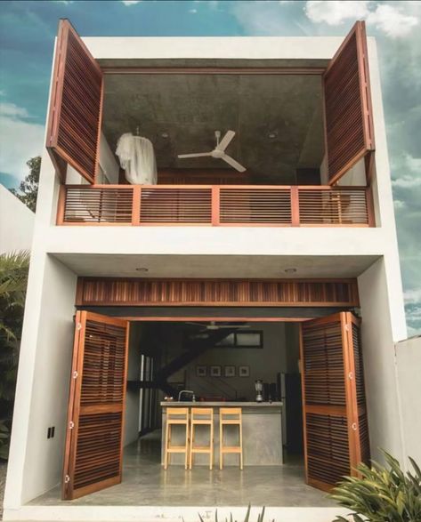 Tropical House Design, Rest House, Tropical House, Beach House Design, Villa Design, Tiny House Design, Facade House, Small House Design, House Inspo