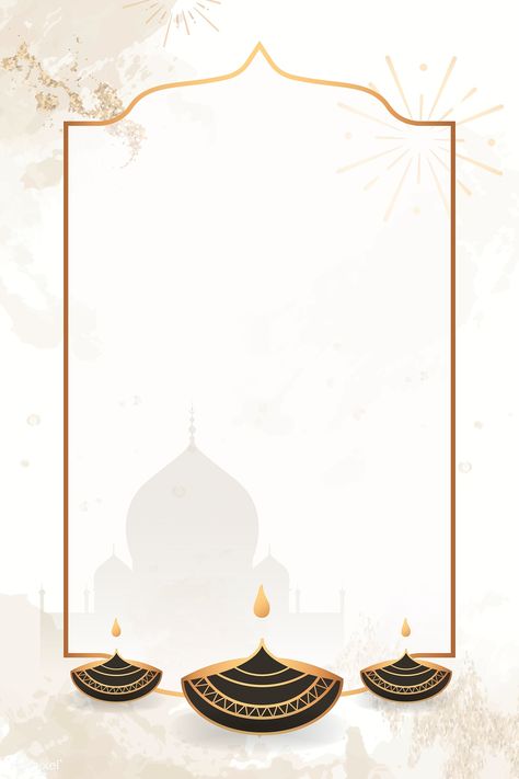 Gold frame on Diwali pattern background vector | premium image by rawpixel.com / Aum #vector #vectoart #digitalpainting #digitalartist #garphicdesign #sketch #digitaldrawing #doodle #illustrator #digitalillustration #modernart #frame Diwali Pattern, Indian Frame, Happy Diwali Images Hd, تاج محل, Happy Diwali Pictures, Diwali Vector, Wallpaper Ramadhan, Happy Diwali Photos, Diwali Background