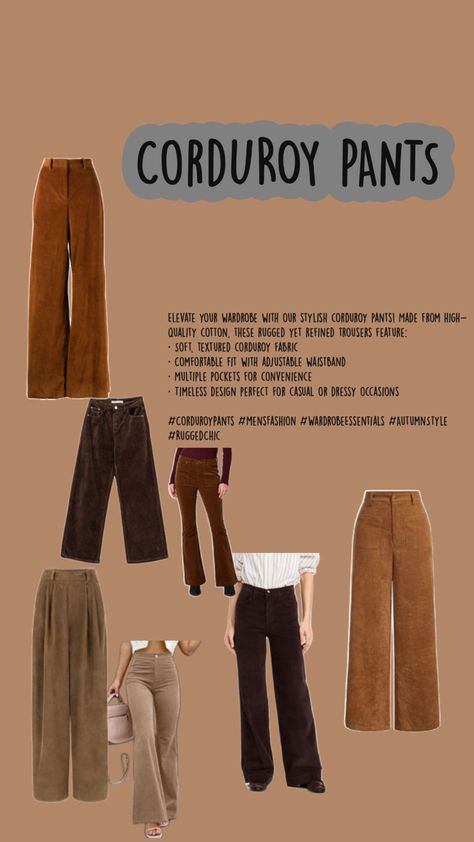 Why corduroys are an essential items for fall fashion Creme Corduroy Pants Outfit, Black Corduroy Pants Outfit, Corduroy Trousers Outfit, Corduroy Outfit, Corduroy Joggers, Wide Leg Corduroy Pants, Corduroy Pants Outfit, Blue Corduroy Pants, Brown Corduroy Pants