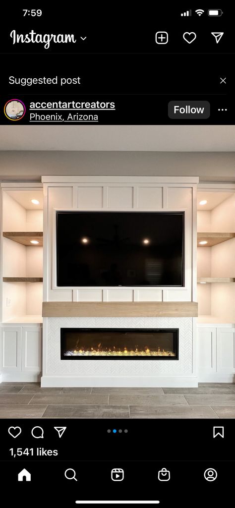 Horizontal Fireplace, Coastal Fireplace, Tv Above Fireplace, Tv Over Fireplace, Fake Fireplace, Built In Electric Fireplace, Electric Fireplace Wall, Build A Fireplace, Fireplace Tv Wall